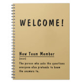 Carnet Bienvenue Nouvelle définition amusante de membre d (Devant)