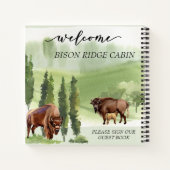 Carnet Bienvenue Watercolor Bison Cabine Home Location (Dos)