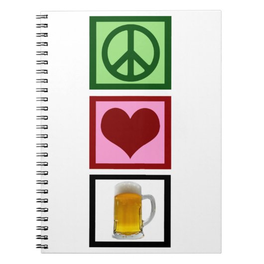Carnet Bière d'amour de paix (Devant)