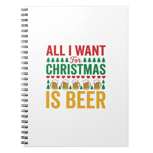 Carnet Bières de Noël Conception de boisson de vacances a (Devant)
