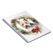 Carnet Biewer Terrier Noël Wreath Festive Pup (Côté Droit)
