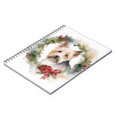 Carnet Biewer Terrier Noël Wreath Festive Pup (Côté gauche)