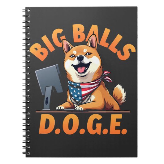 Carnet Big Balls Doge Département de l'efficacité du gouv (Devant)