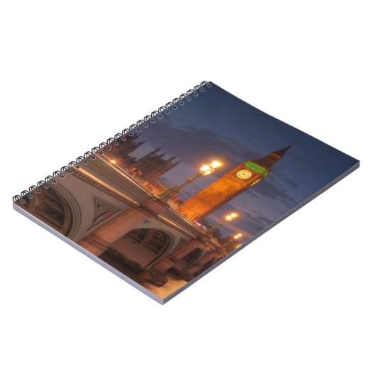 Carnet Big Ben et le pont de Westminster (Côté gauche)