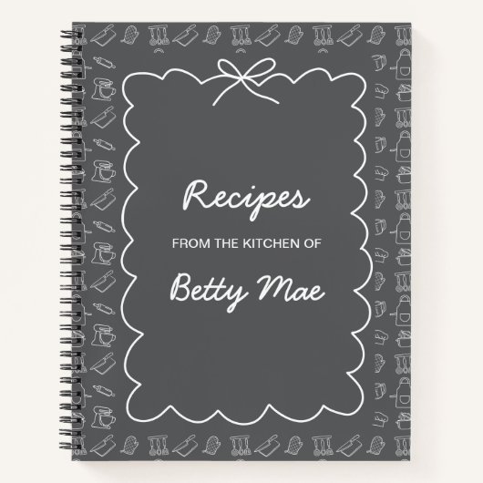 Carnet Big Blank Cookbook Write Your Own Favorite Recipe  (Devant)