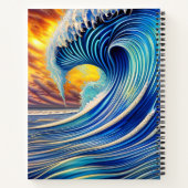 Carnet Big Blue Ocean Wave sur Sunset Sky (Dos)