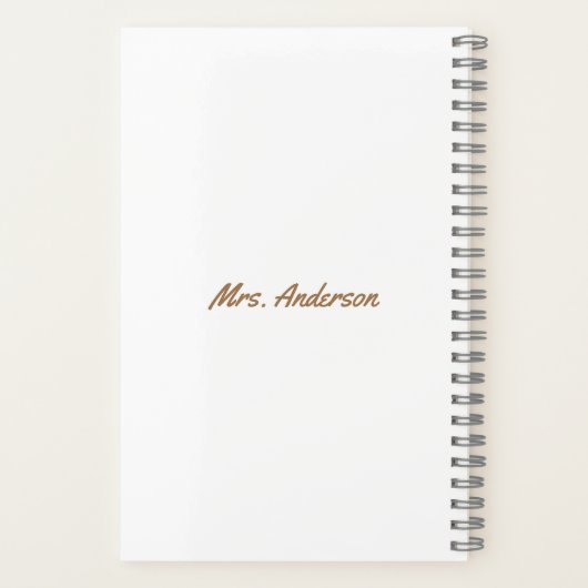 Carnet Big crayon / Appréciation de l'enseignant (Verso)