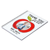 Carnet Big Red Apple Teacher Thank You Photo Notebook  (Côté gauche)