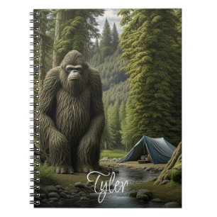 Carnet Bigfoot assis dans les Bois Personnalisé