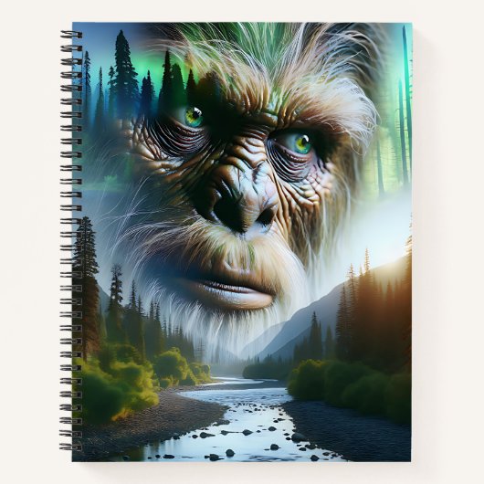 Carnet Bigfoot, montagnes, rivière et forêt (Devant)