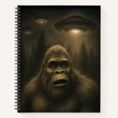 Carnet Bigfoot Sasquatch Alien UFO Funny (Devant)