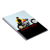 Carnet BIKER CHICK assise sur sa moto (Côté Droit)