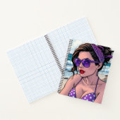 Carnet Bikini violet, lunettes de soleil et femme de Band (Intérieur)
