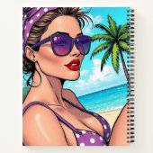 Carnet Bikini violet, lunettes de soleil et femme de Band (Dos)