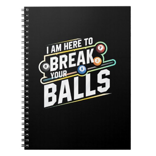 Carnet Billard Snooker Est Là Pour Briser Vos Ballons (Devant)