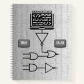 Carnet Binary Logic Spiral Notebook – Modern Design (Devant)