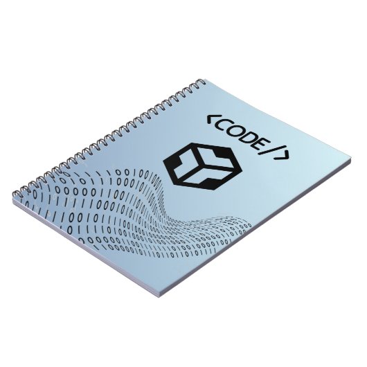Carnet Binary Logic Spiral Notebook – Modern Design (Côté gauche)