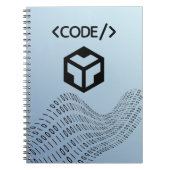 Carnet Binary Logic Spiral Notebook – Modern Design (Devant)