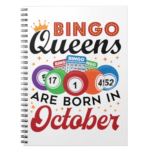Carnet Bingo Anniversaire Bingo Les reines sont nées en O (Devant)