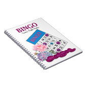 Carnet Bingo Game Notes de nuit Fleurs roses (Côté Droit)
