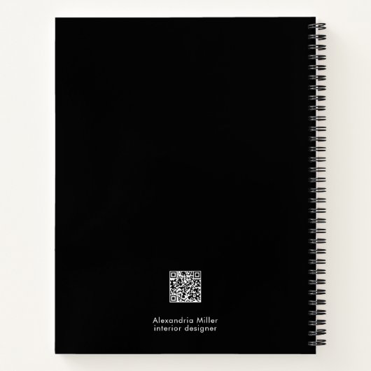 Carnet Bio photo professionnelle Code QR (Dos)