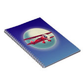 Carnet Biplan rouge vintage (Côté Droit)