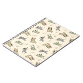 Carnet Biplans Art déco rugissants - motif bleu vert.   (Côté gauche)