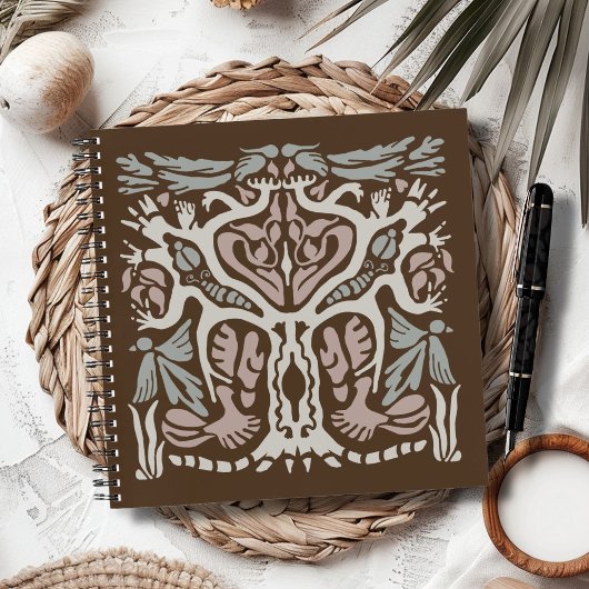 Carnet Bird Tree Ecosystem Art Hand-drawn Abstract