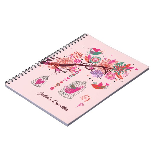 Carnet Birdcage Doodles (Côté gauche)