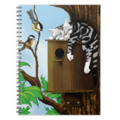 Carnet Birdhouse Tabby Cat Napping (Devant)