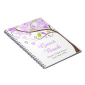 Carnet Birds Hearts Tree Purple and Green Bridal Shower (Côté Droit)