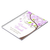 Carnet Birds Hearts Tree Purple and Green Bridal Shower (Côté gauche)