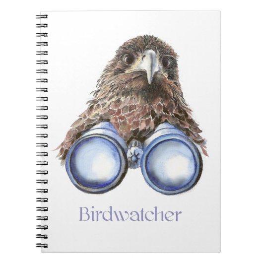 Carnet Birdwatcher Hawk Oiseau vous observant Humour (Devant)