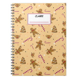 Carnet Biscuits de Noël et bonhommes en pain d'épice. Nom