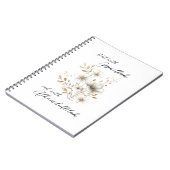 Carnet Bismillah Alhamdullilah Fleur Blanc Or (Côté gauche)