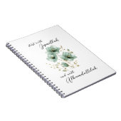 Carnet Bismillah Alhamdullilah Fleur Verte (Côté Droit)