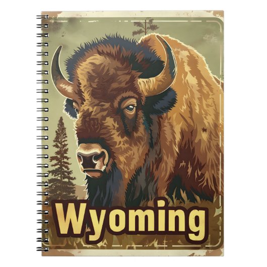 Carnet Bison américain du Wyoming (Devant)