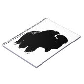 Carnet Bison de bison noir et blanc Pop Art (Côté gauche)