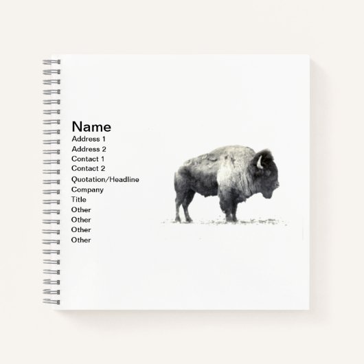 Carnet Bison des plaines (Devant)