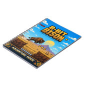 Carnet Bison, Pixel Art Rétro 8 Bits (Côté gauche)
