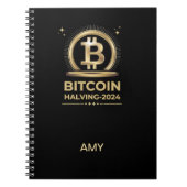 Carnet BITCOIN HALVING 2024 Crypto Devise numérique (Devant)