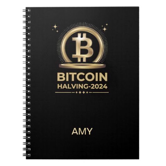 Carnet BITCOIN HALVING 2024 Crypto Devise numérique (Devant)