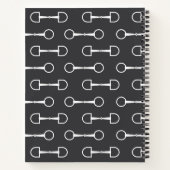 Carnet Bits Snaffle personnalisés Cheval gris et blanc (Dos)