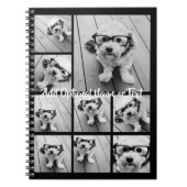 Carnet Black 9 Photo Carré Collage - avec script blanc (Devant)