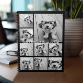 Carnet Black 9 Photo Carré Collage - avec script blanc