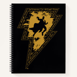 Carnet Black Adam Distressed Lightning Bolt Graphic