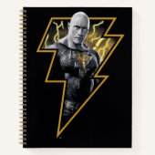 Carnet Black Adam Grey et Gold Lightning Graphic (Devant)