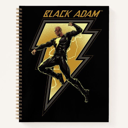 Carnet Black Adam Lightning Bolt Illustration du caractèr (Devant)