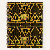 Carnet Black Adam Lightning Bolt Motif triangulaire (Devant)