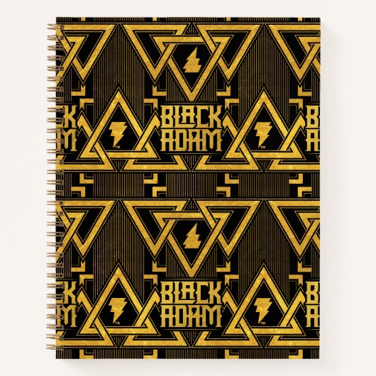 Carnet Black Adam Lightning Bolt Motif triangulaire (Devant)